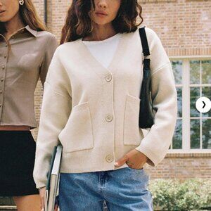 Cream Burke Cardigan, Princess Polly